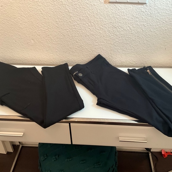 Express jetblack skinny Cargo & Zipper style  jeggings size M ( lot of 2 pairs) - Picture 3 of 11